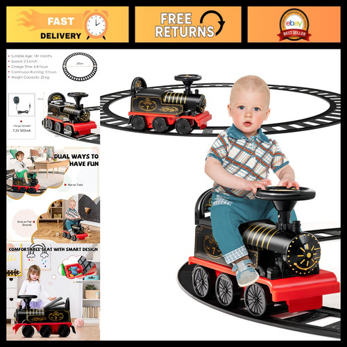 Electric ride train with - on,